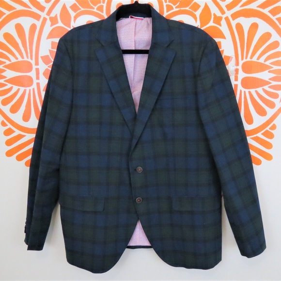 Banana Republic Other - Banana Republic Green Plaid Suit Jacket 44